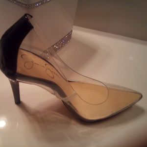 JESSICA SIMPSON CLEAR PUMPS
